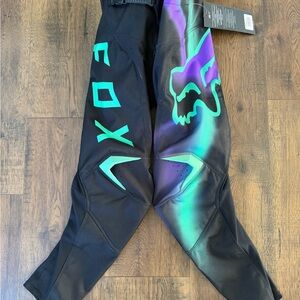 Fox Kids' Black and Teal Racing Pants